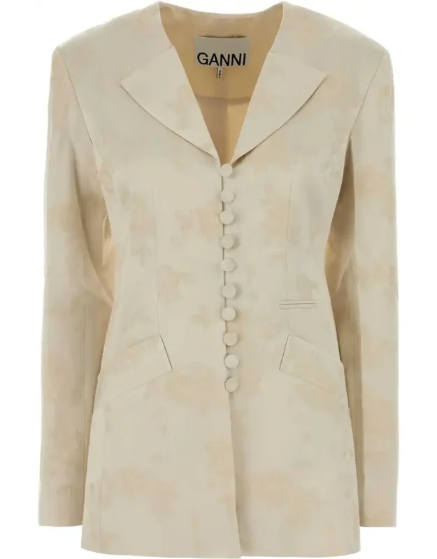 Ivory Satin Blazer