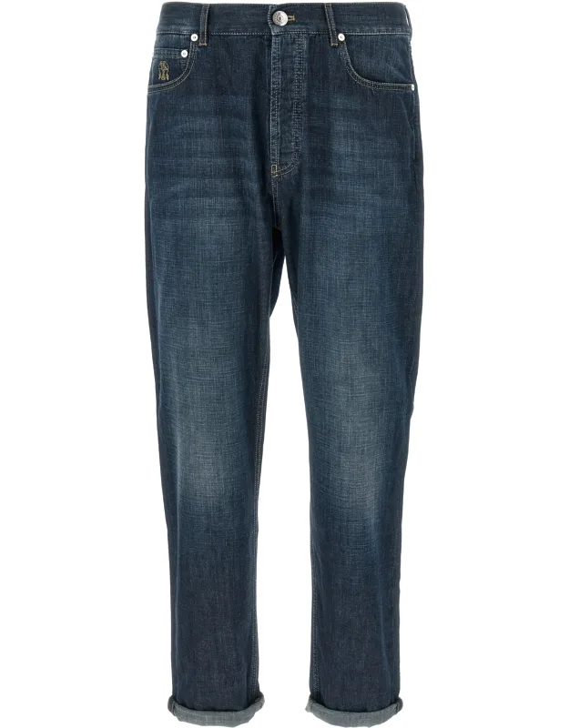 Cotton Straight-leg Jeans