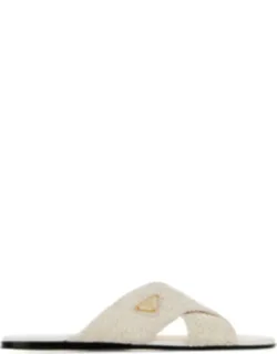 White Leather Slippers