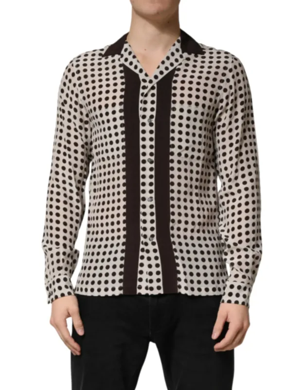 Polka Dot Silk Casual Shirt