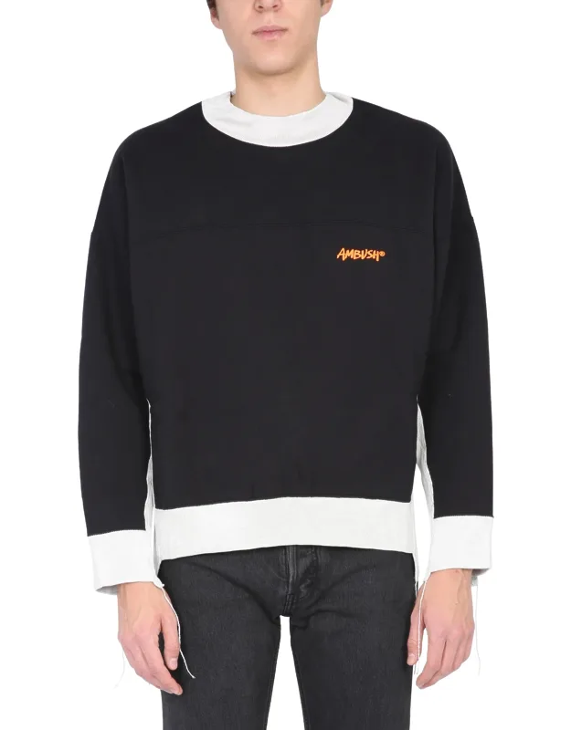 Ambush Crew Neck Sweatshirt Contrasting Chest Logo