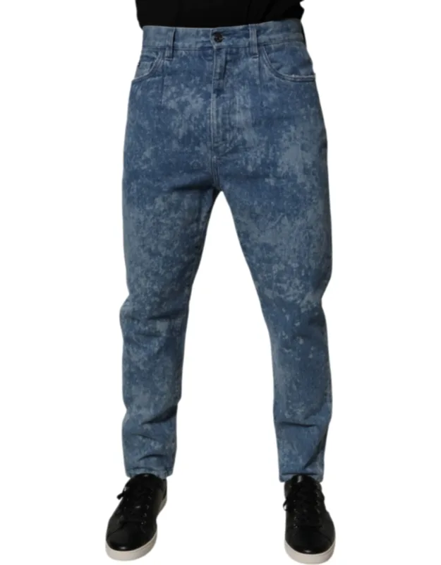 Tie Dye Cotton Skinny Denim Jeans