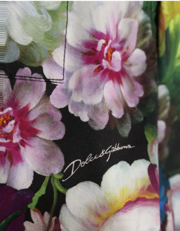 Multicolor Floral High Waist Wide Leg Pants