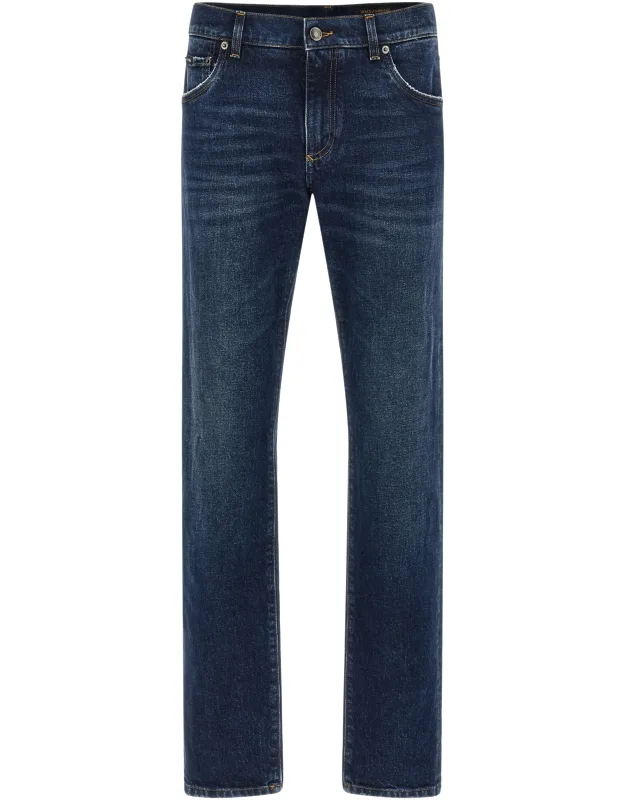 Cotton Straight-leg Jeans