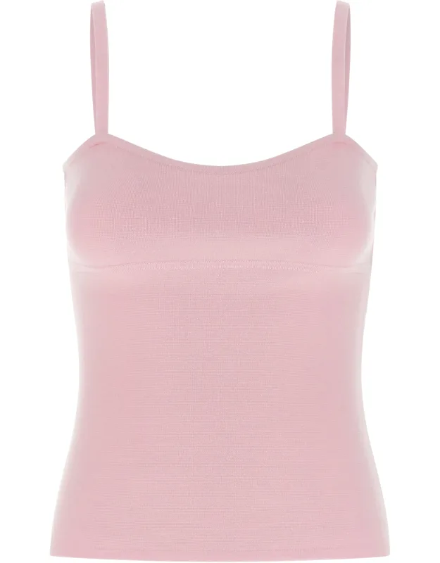 Multicolor Virgin Wool Sleeveless T-shirt