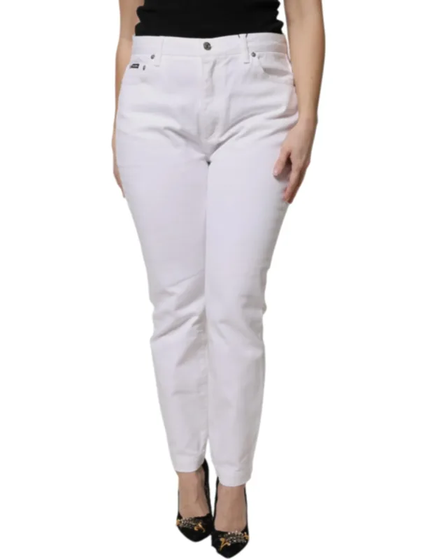 Mid Waist Skinny Denim Jeans