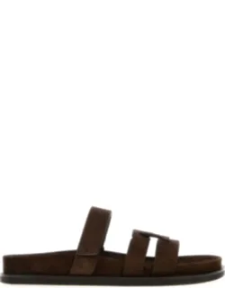 Chocolate Suede Ines Slippers