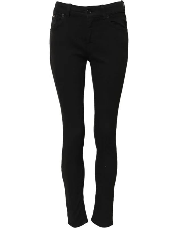 Skinny Mid Waist Denim Jeans