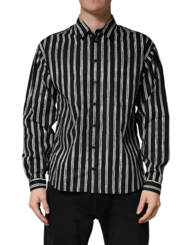 Black Stripes Cotton Formal Dress Shirt