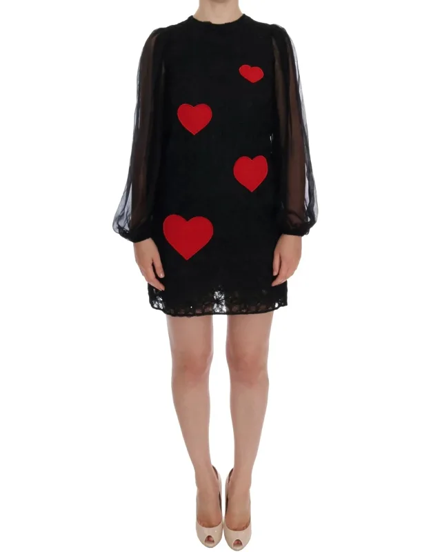 Lace Heart Shift Dress
