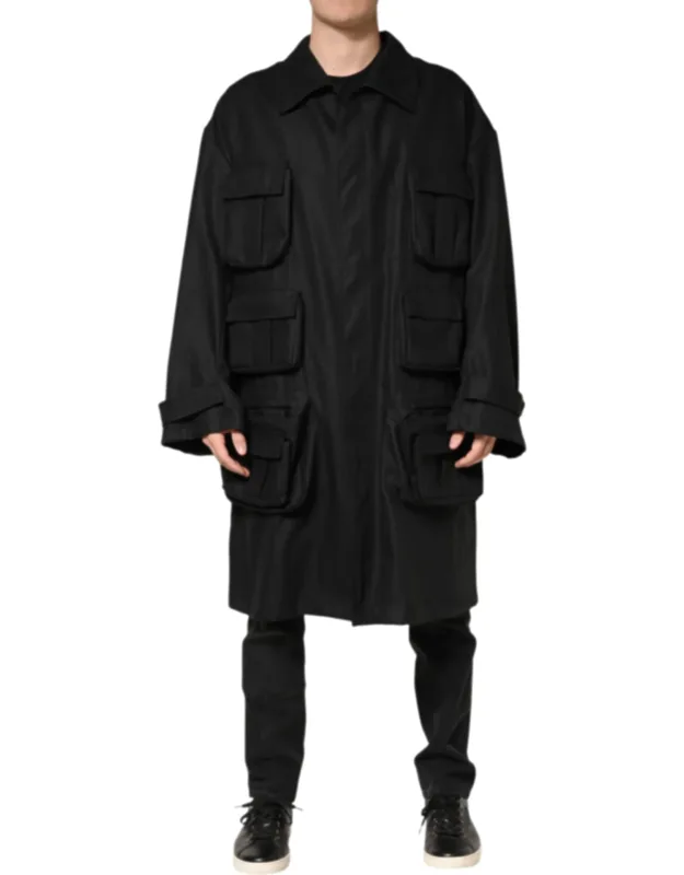 Pockets Collared Trench Coat