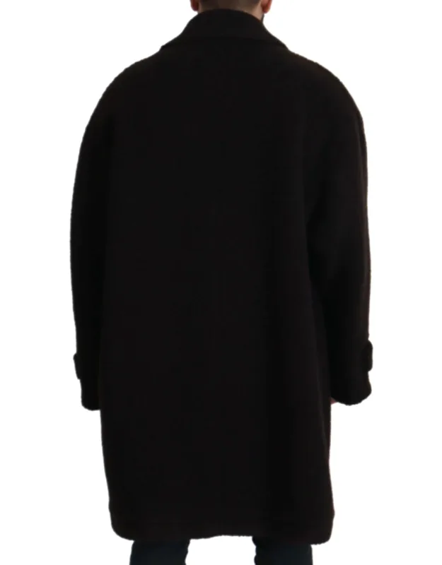 Alpaca Button Down Trench Coat