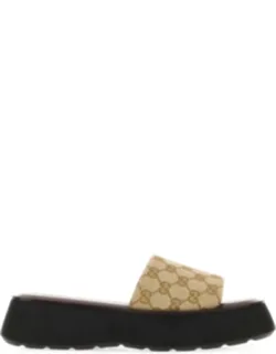 Gg Canvas Slippers