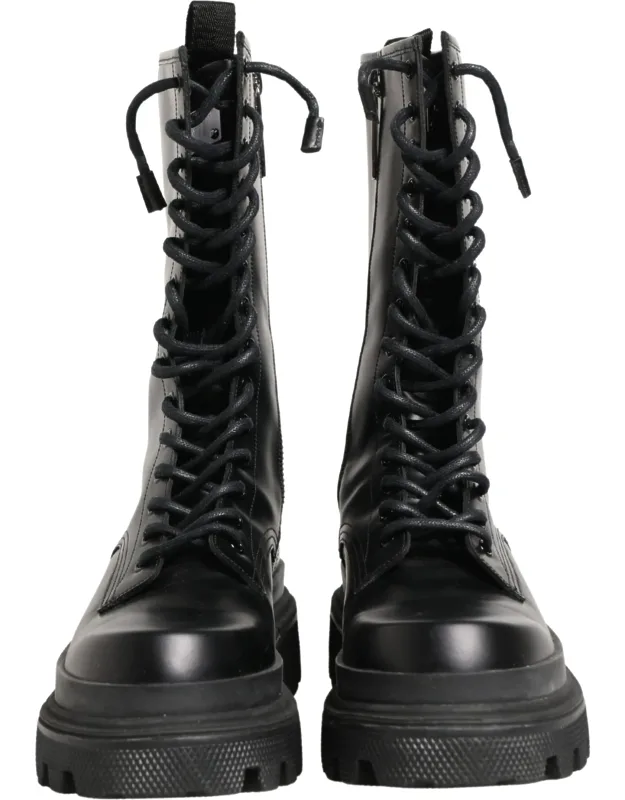 Leather Trek Sole Combat Boots