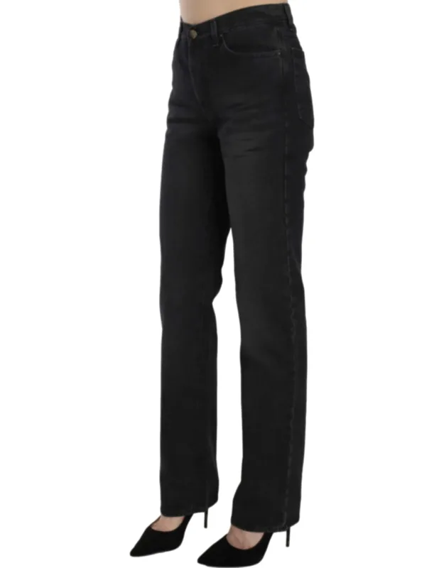High Waist Straight Denim Jeans