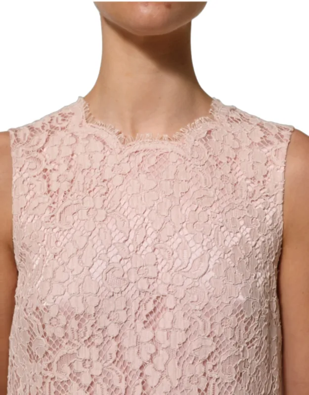 Floral Lace Sleeveless Mini Dress