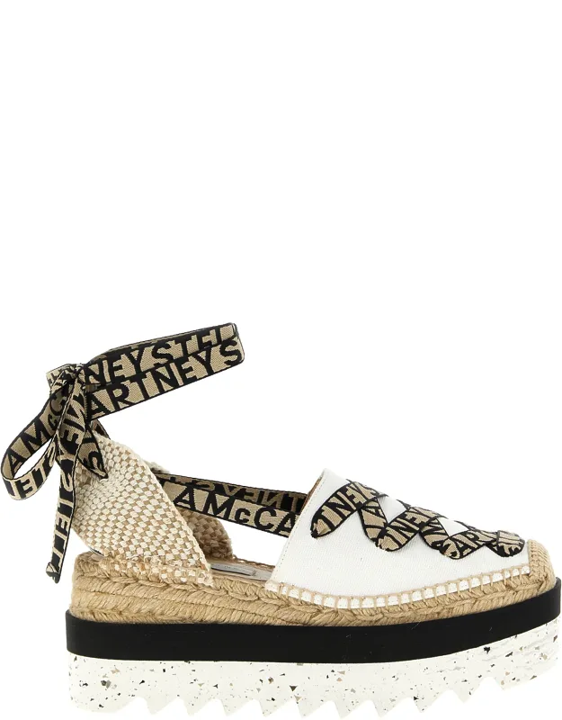 Cotton Wedge Sandals