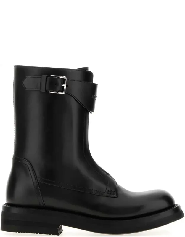 Leather Biker Boots