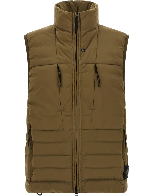 Bicolor Polyamide Sleeveless Jacket