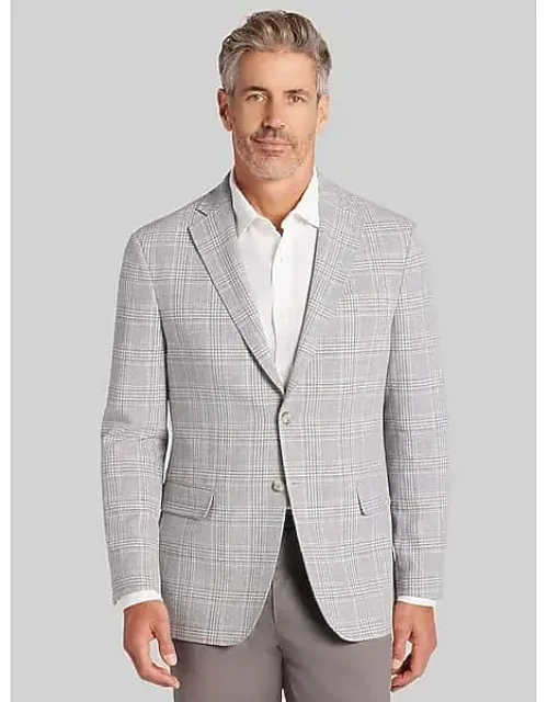 Joseph Abboud Modern Fit Plaid Sport Coat With Lightweight Breathable Feel And Specialized Butterfly Lining