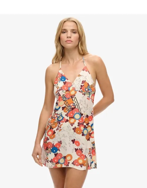 Printed Mini Slip Dress