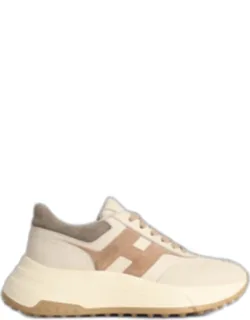 Hogan 'hi-fi' Leather Sneakers With Memory Foam Insole And Padded Collar