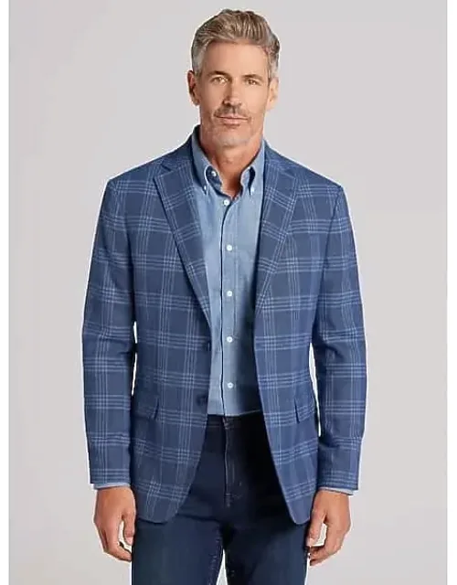 Modern Fit Plaid Sport Coat