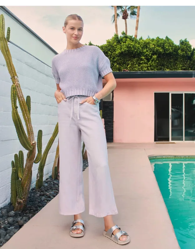 Lounge Denim Crop Pants