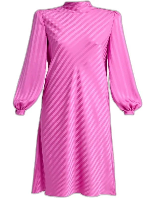 Puff-sleeve Shift Dress