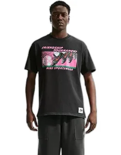 Off Noir Sportswear Dna Friendship Tournament T-shirt - Midweight Cotton For Soft Comfort, Ribbed Crew Collar For A Classic Fit