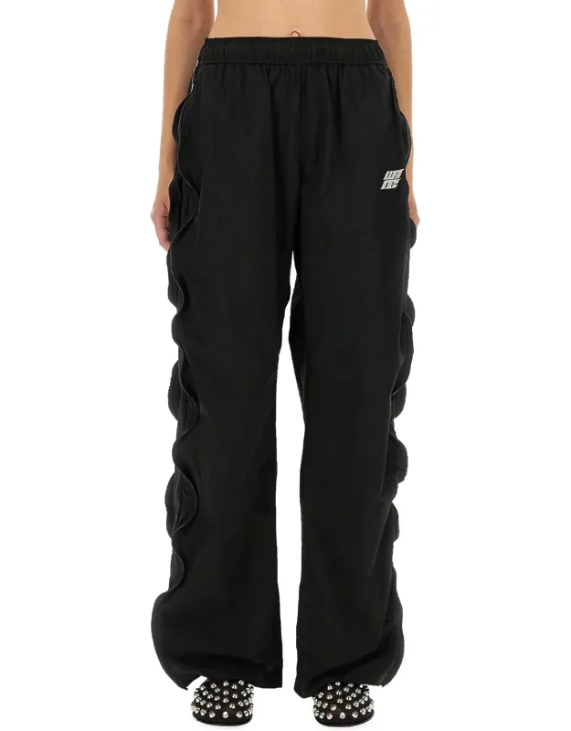 Mid-rise Track Pants With Zipper