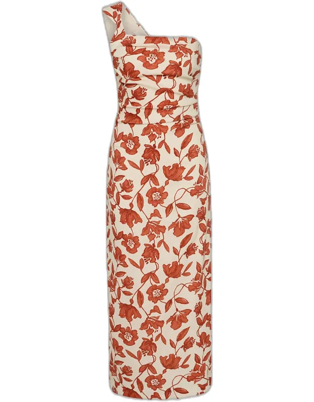 Asymmetric Linen Maxi Dress