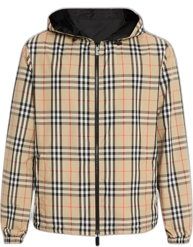 Check Hooded Jacket