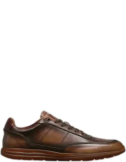 Brentwood Patina Leather Low-top Sneakers