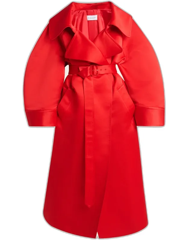 Belted Silk Coat