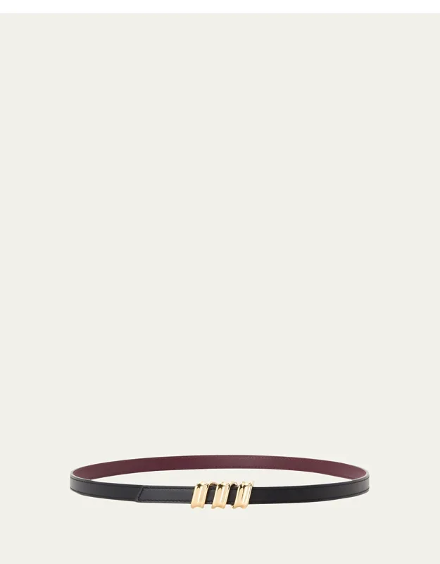 Reversible Coil Belt In Smooth Calfskin