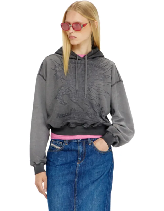 Hoodie With Dévoré Print