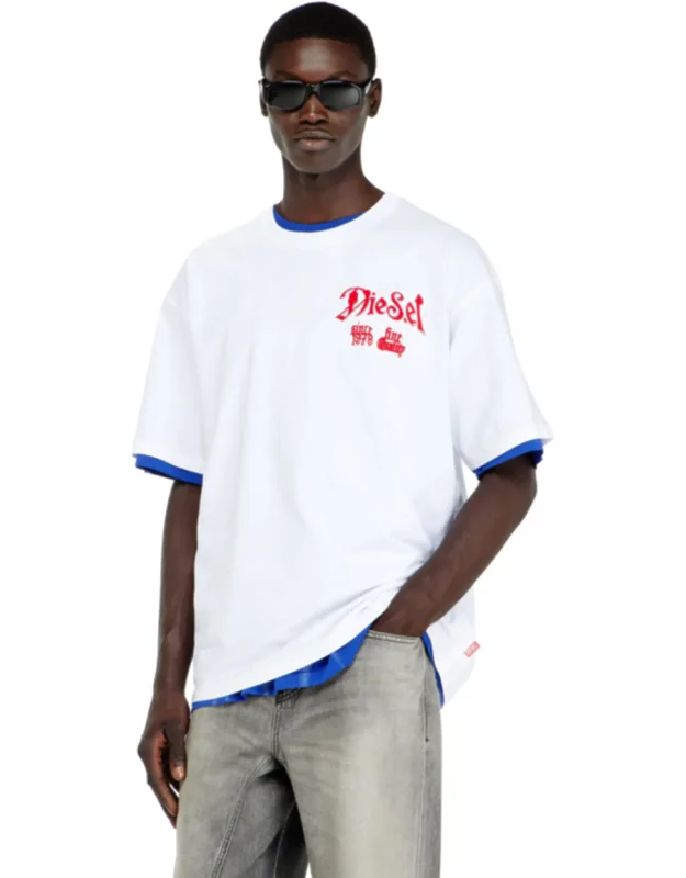 Cotton T-shirt With Flock Graphic