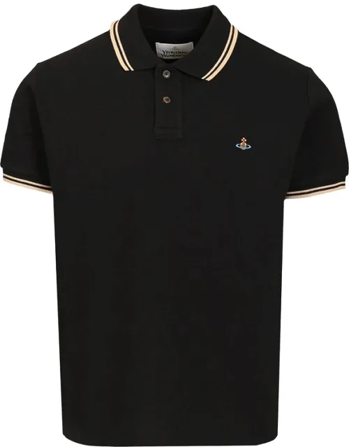 Orb-embroidered Tipped Polo Shirt