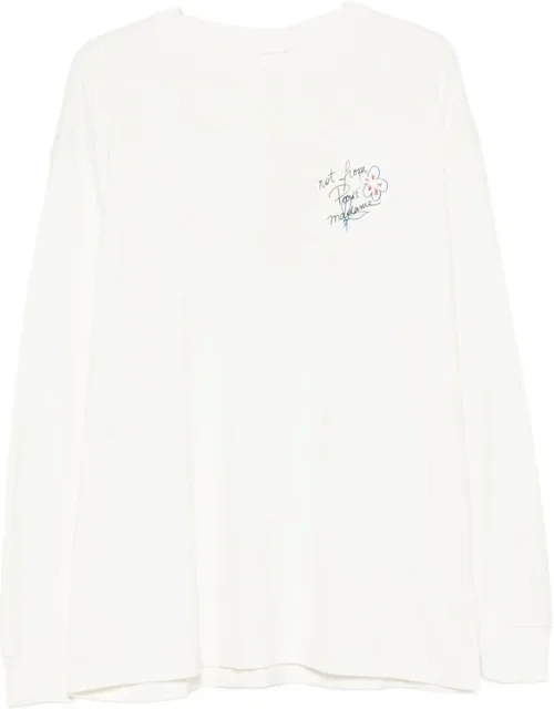 Slogan-print Long-sleeve T-shirt