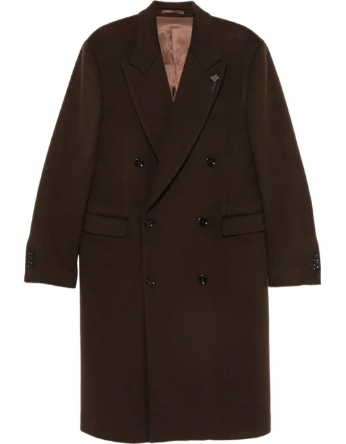 Pin-lapel Double-breasted Coat