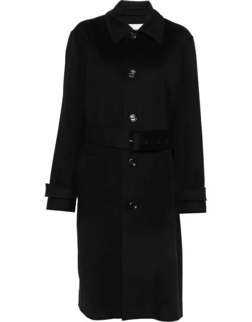 Belted Single-breasted Coat