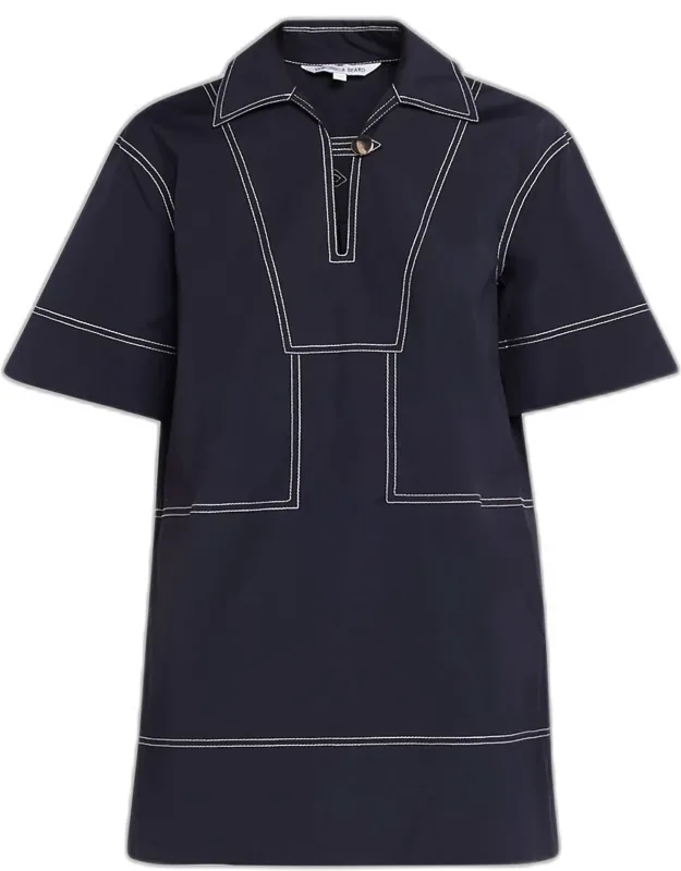 Cotton Poplin Mini Tunic Dress