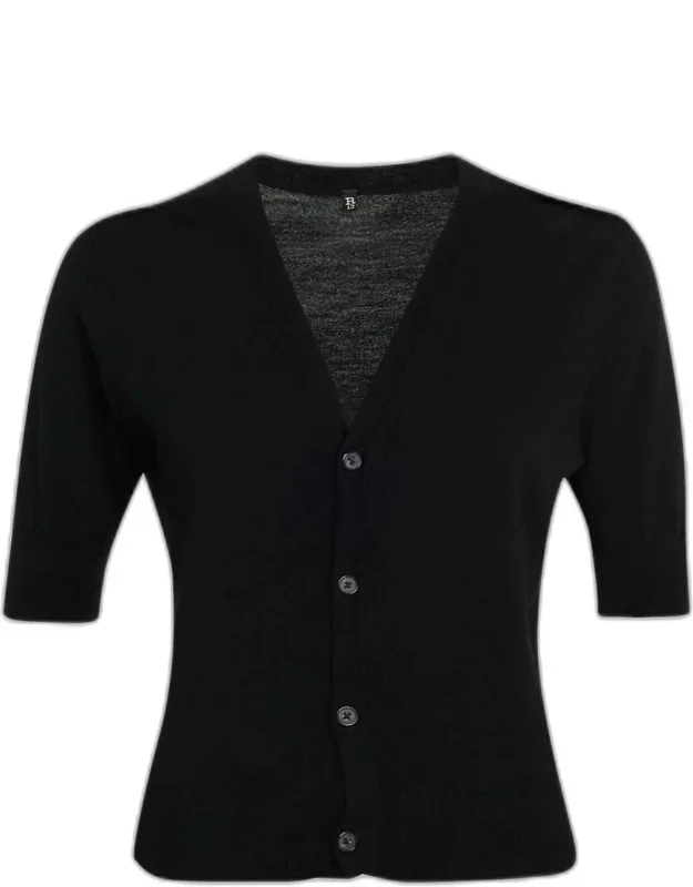 Elbow-sleeve Split-hem Sweater