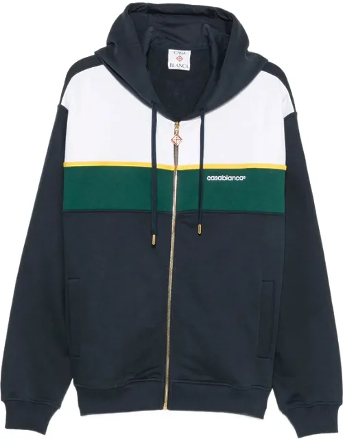 Colour-block Zip-up Hoodie