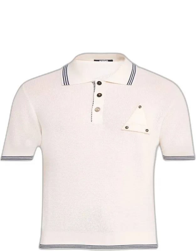 Silk And Cotton Mesh Polo Shirt