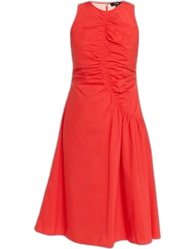 Asymmetric Ruched Tank Dress