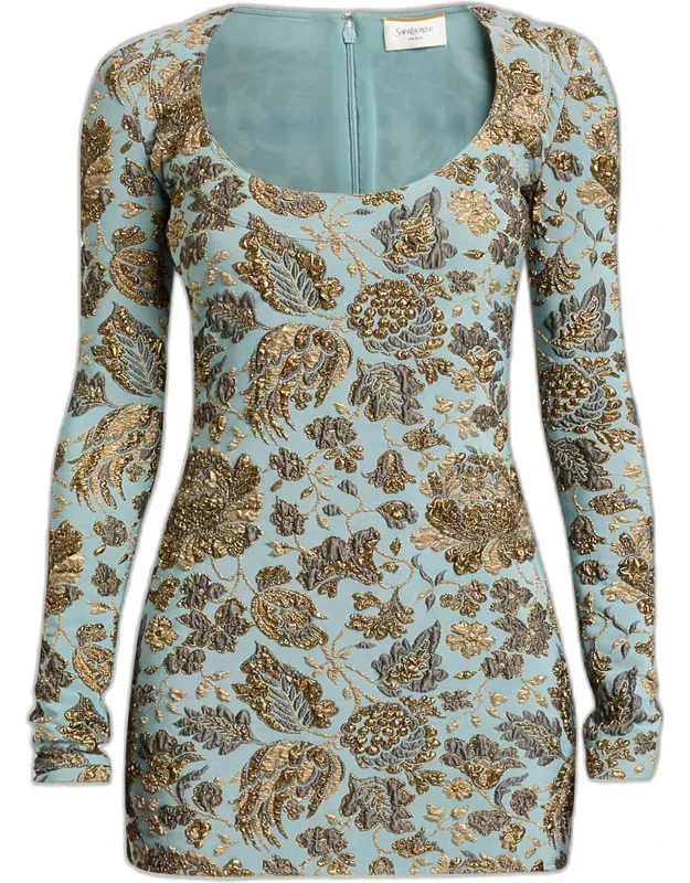 Brocade Mini Dress
