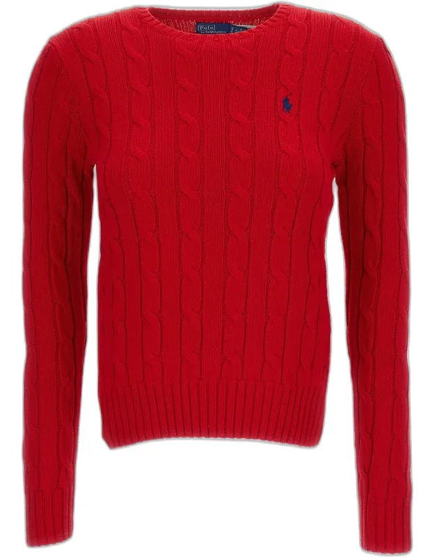 Cable-knit Crew-neck Sweater