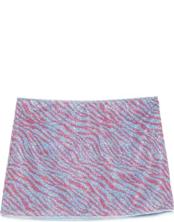 Animalier Zebra-print Mini Beach Skirt